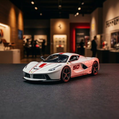 Ferrari LaFerrari White Red 1:64
