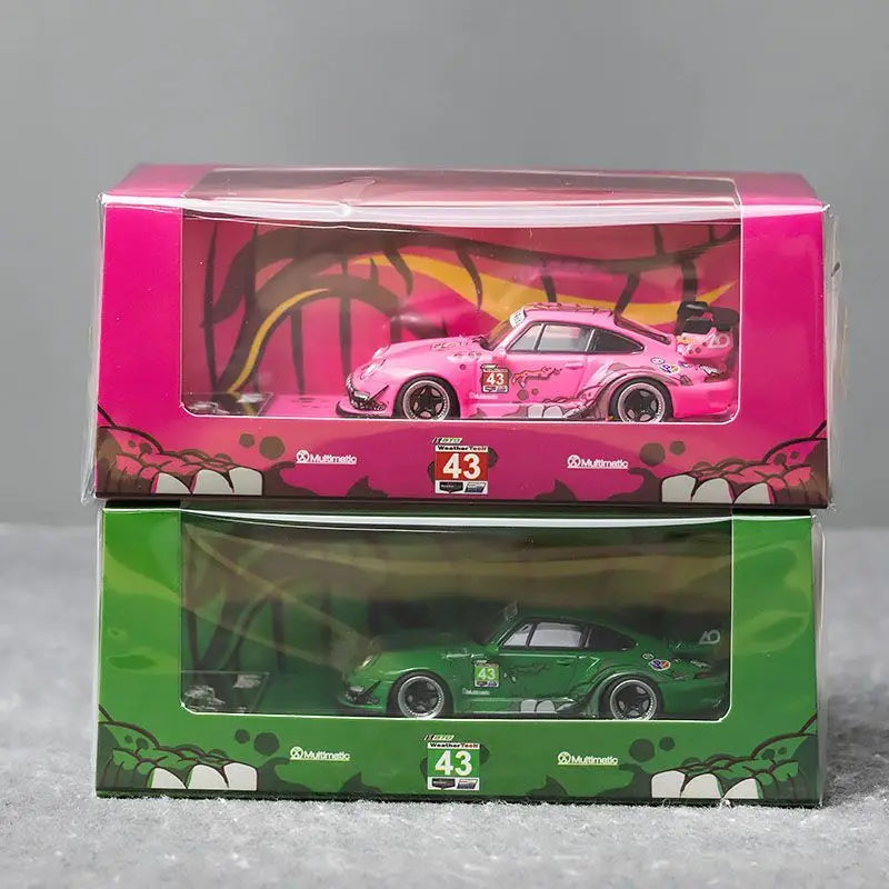 Porsche RWB 993 Dinosaur Painting Flame 1:64 Diecast