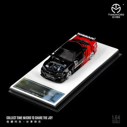 GT-R R34 Open Timemicro Tm 1 64 Simulated Decoration 1:64 Diecast