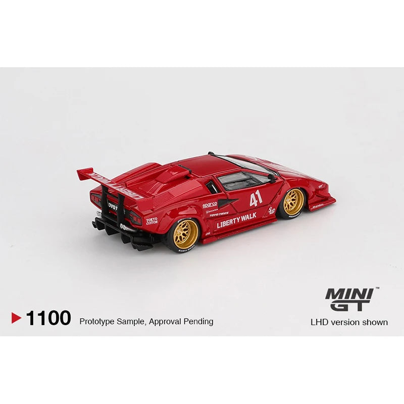 MINI GT Lamborghini Countach LB Works Red 1:64 Diecast