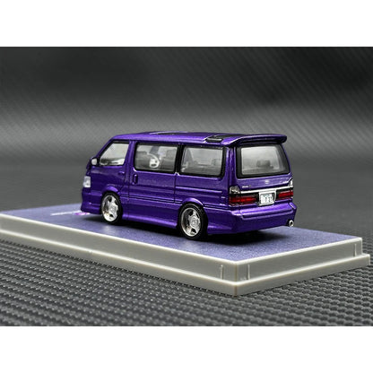 Toyota Hiace Wagon Custom Purple Tarmac Works 1:64 Scale Diecast Model Car