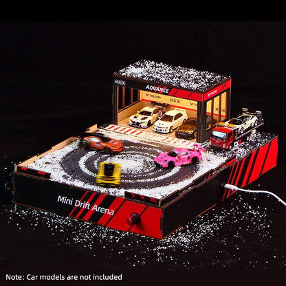 1:64 Drift Track Diorama with LED Garage Display