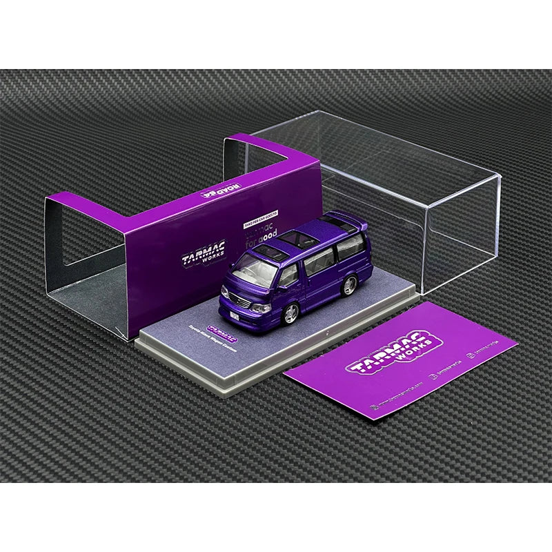 Toyota Hiace Wagon Custom Purple Tarmac Works 1:64 Scale Diecast Model Car