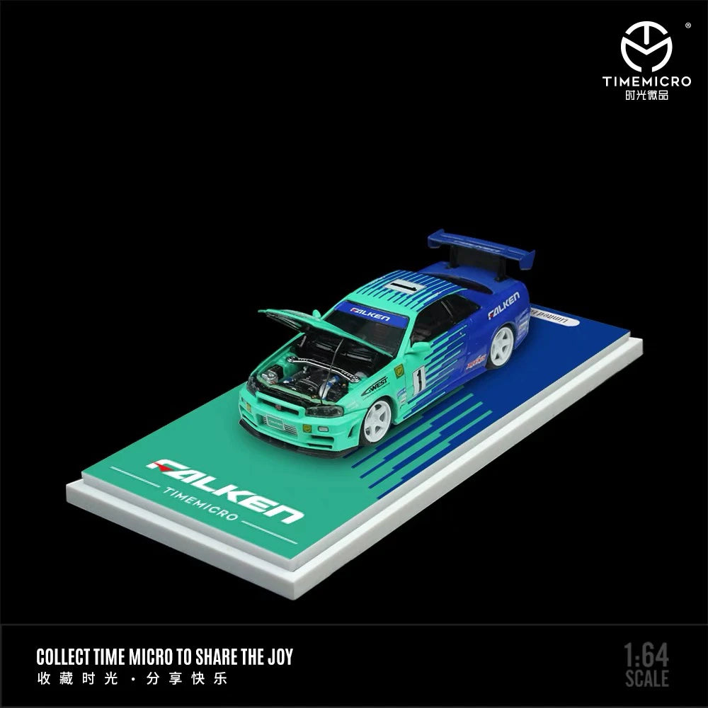 GT-R R34 Open Timemicro Tm 1 64 Simulated Decoration 1:64 Diecast