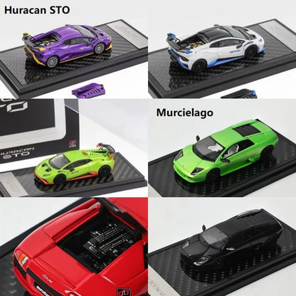 Presale LCD 1 64 Huracan Sto Purple White Green Murcielago 1:64 Diecast
