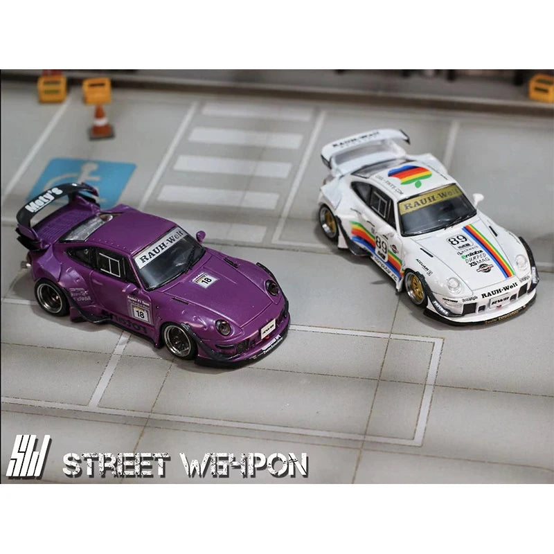 Sw 1 64 RWB 993 Rotana Race Track Diorama Street 1:64 Diecast
