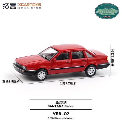 XCARTOYS Santana Sedan 1 64 Metal Plastic Parts Y58 02 1:64 Diecast