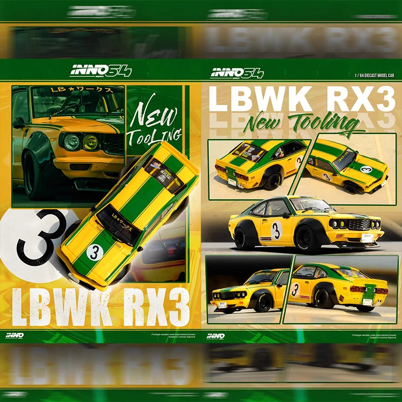 Inno 1 64 Lbwk F40 RX-7 RX-3 308 GTB GT-R 1:64 Diecast