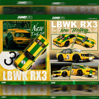 Inno 1 64 Lbwk F40 RX-7 RX-3 308 GTB GT-R 1:64 Diecast
