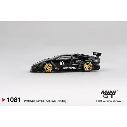 MINI GT Lamborghini Countach LB Works Black 1:64 Diecast