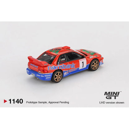 MINI GT Subaru Impreza WRC97 1 1999 DRM Winner modelbil 1:64