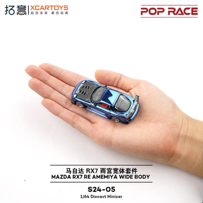 XCARTOYS Pop Race RX-7 Re Rx7re Wide Body 1 64 Metal 1:64 Diecast