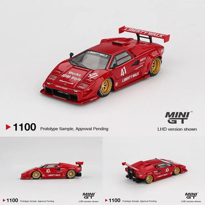 MINI GT Lamborghini Countach LB Works Red 1:64 Diecast