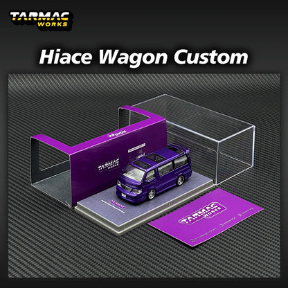 Toyota Hiace Wagon Custom Purple Tarmac Works 1:64 Scale Diecast Model Car