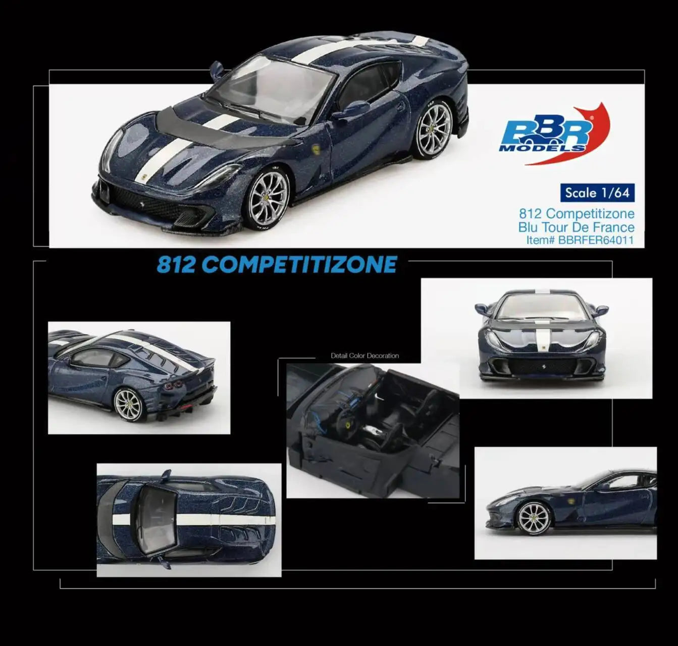 BBR Daytona SP3 / 812 / MC12 1:64 Diecast
