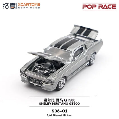 Pop Race XCARTOYS Mustang GT500 1 64 Metal Plastic Parts S36 1:64 Diecast