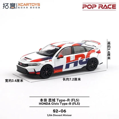 XCARTOYS Pop Race Civic Type R Fl5 7 2:64 Diecast