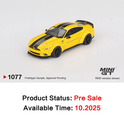 MINI GT Ford Mustang LBWK Triple Yellow 1:64 Diecast