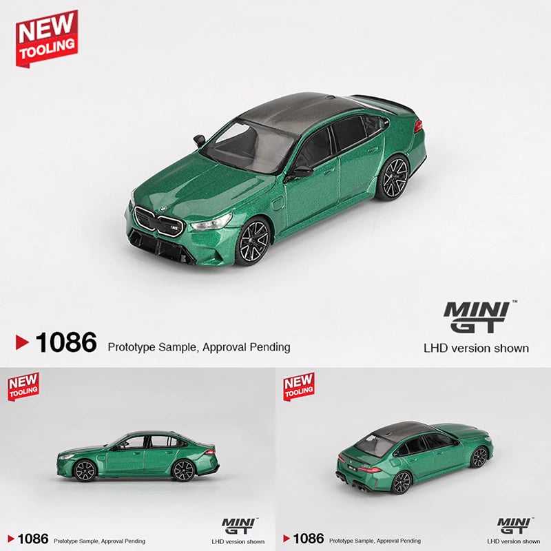 BMW MINIGT 1086 Stock M5 G90 1:64 Scale Diecast Model Car - Metal Toy Cars