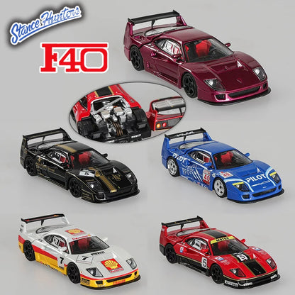 Sh 1 64 F40 Lm Opened Hood Diorama Multiple Styles 1:64 Diecast