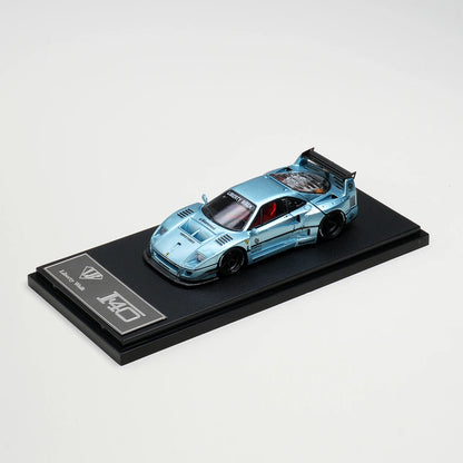 Ferrari F40 LBWK Ice Blue Magic Purple Star 1:64 Diecast