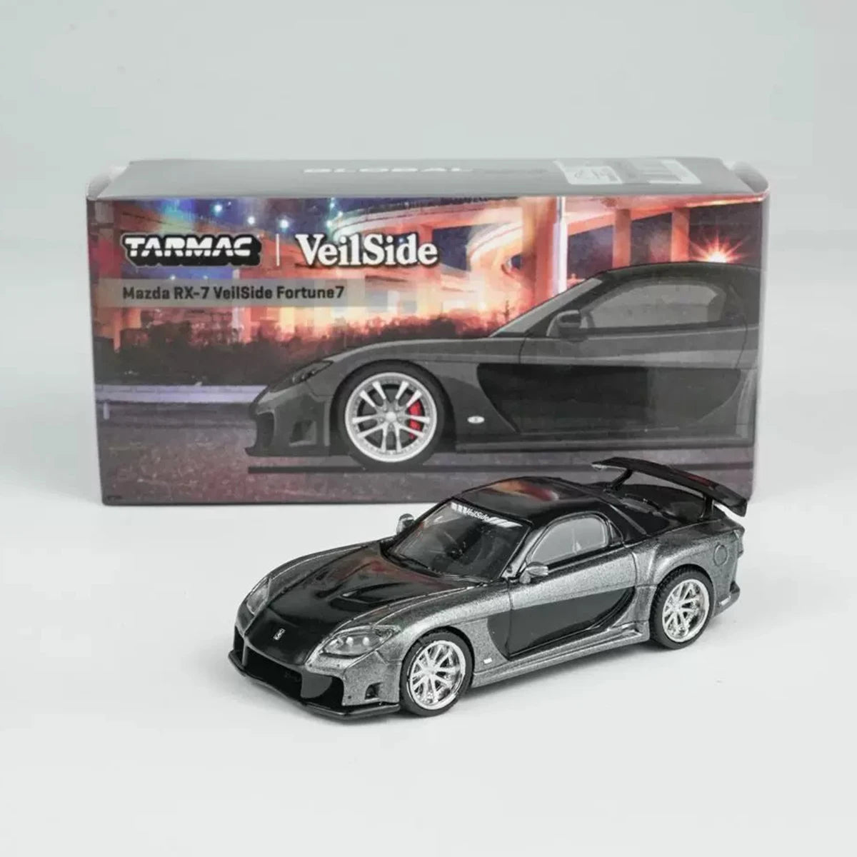 Mazda RX-7 VeilSide Fortune7 Grey 1:64 Diecast