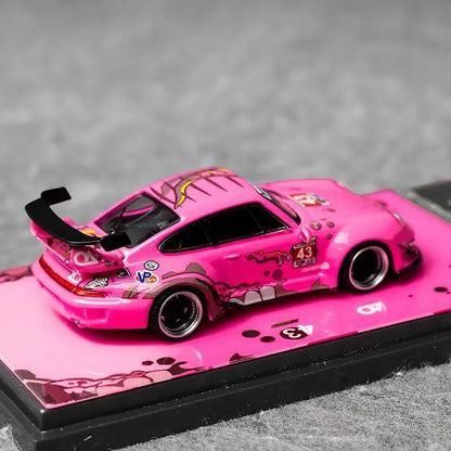 Porsche RWB 993 Dinosaur Painting Flame 1:64 Diecast