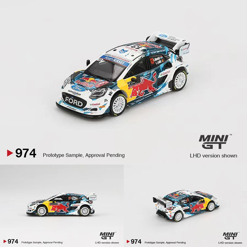 MINI GT 974 1 64 Ford Puma Rally M Sport Wrt 1:64 Diecast