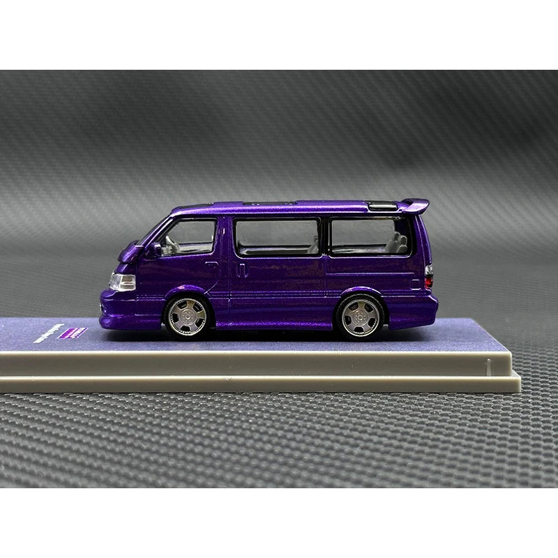 Toyota Hiace Wagon Custom Purple Tarmac Works 1:64 Scale Diecast Model Car