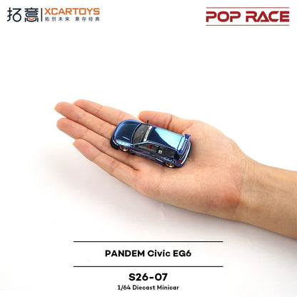 Pop Race XCARTOYS Pandem Eg6 1 64 Metal Plastic Parts S26 1:64 Diecast