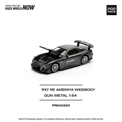 Pop Race 1 64 RX-7 Fd3s Re Amemiya Widebody Gun 1:64 Diecast