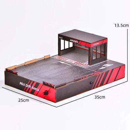 1:64 Drift Track Diorama with LED Garage Display