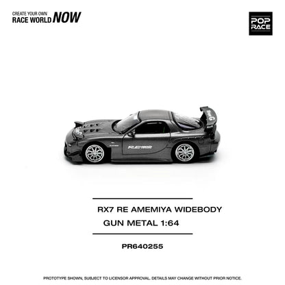 Pop Race 1 64 RX-7 Fd3s Re Amemiya Widebody Gun 1:64 Diecast