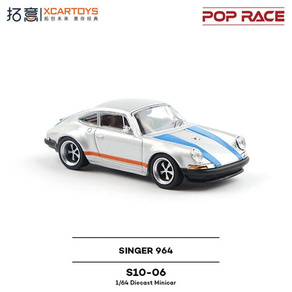 Pop Race XCARTOYS Singer 964 1 64 Metal Plastic Parts S10 1:64 Diecast
