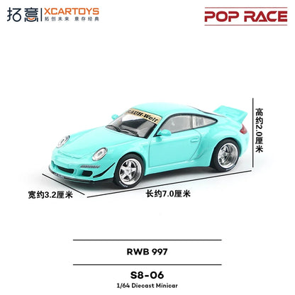 XCARTOYS Pop Race RWB 997 7 64 S8 1:64 Diecast