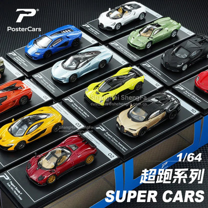 PosterCars Koenigsegg / Pagani / McLaren Supercars 1:64 Diecast