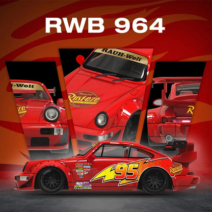 Toyota RWB 964 Supra A90 Lightning Time Micro 1:64 Scale Diecast Model Car