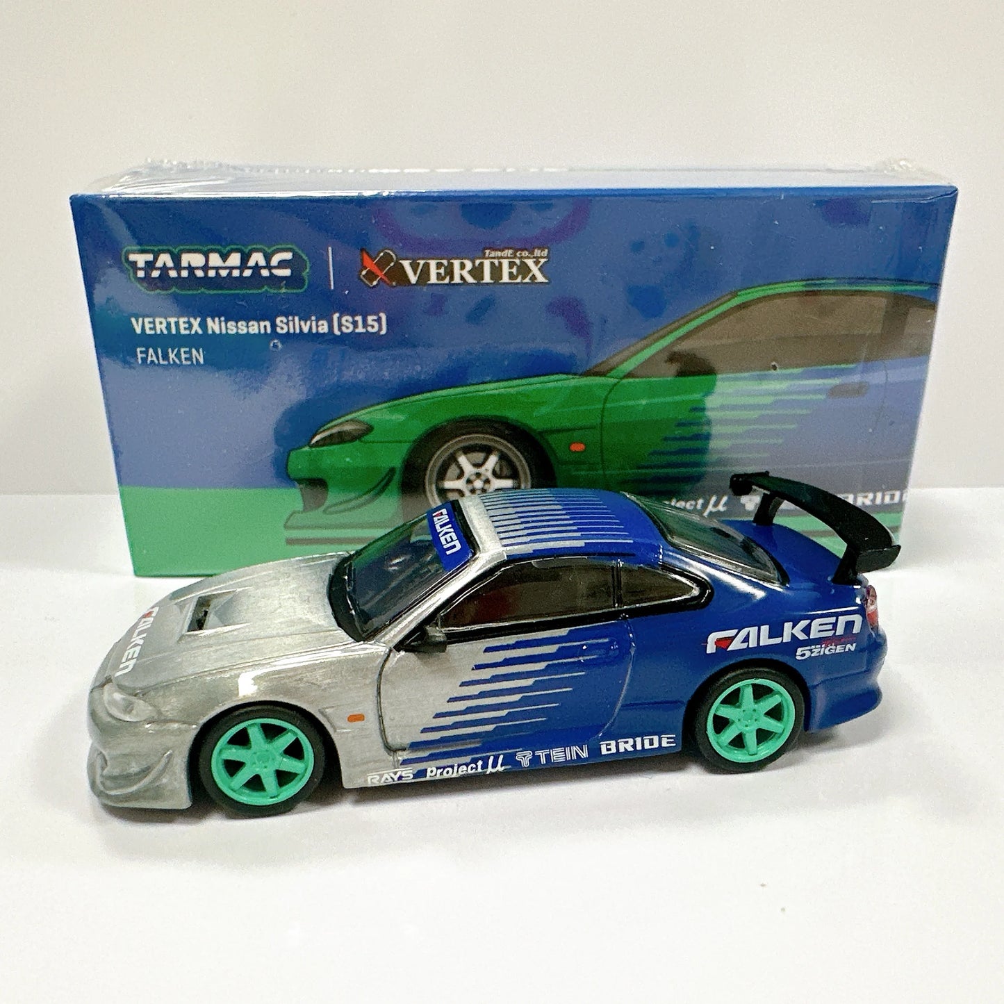Tarmac Works Nissan Silvia S13 S15 Vertex CHASE modellino 1:64