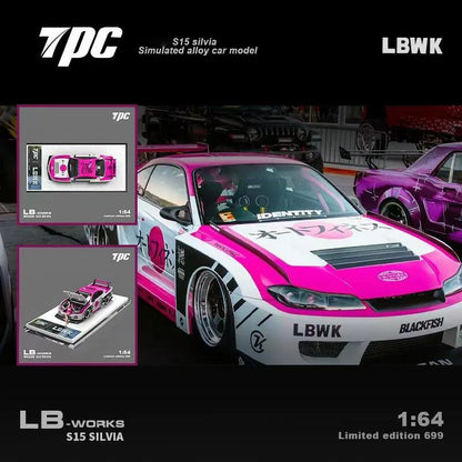Tpc 1 64 Lb Lb Super Silhouette S15 Silvia Pink 1:64 Diecast