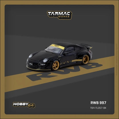 Tarmac Works Porsche TW RWB 997 Black modelbil 1:64