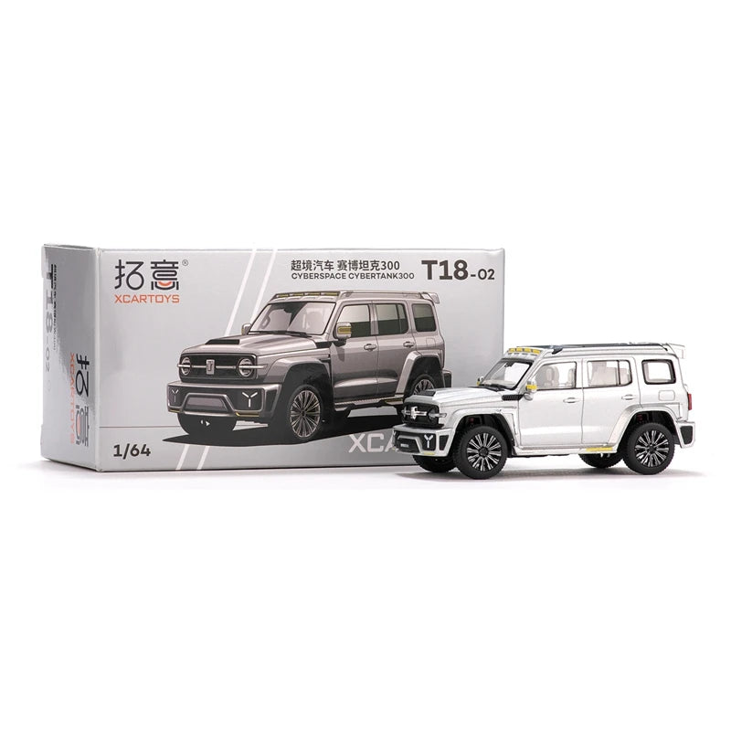 XCARTOYS Cyberspace Cybertank Tank300 1 64 Metal Plastic Parts T18 1:64 Diecast modelbil 1:64
