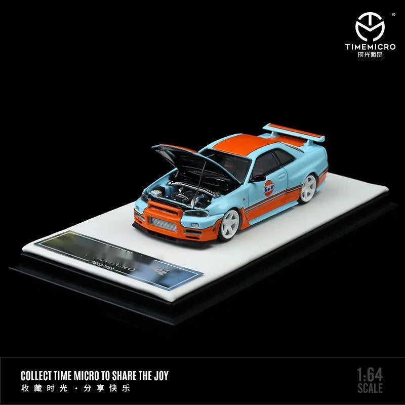 GT-R R34 Open Timemicro Tm 1 64 Simulated Decoration 1:64 Diecast