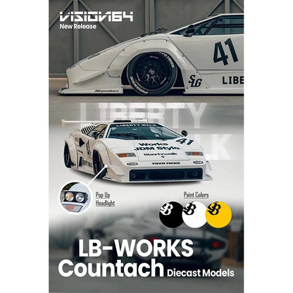 Vision64 1 64 Lbwk Countach Lp500 Diorama 1:64 Diecast