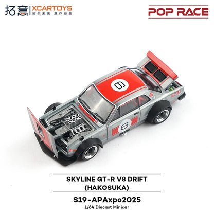 Pop Race XCARTOYS Skyline GT-R V8 Drift Hakosuka1 64 Metal 1:64 Diecast