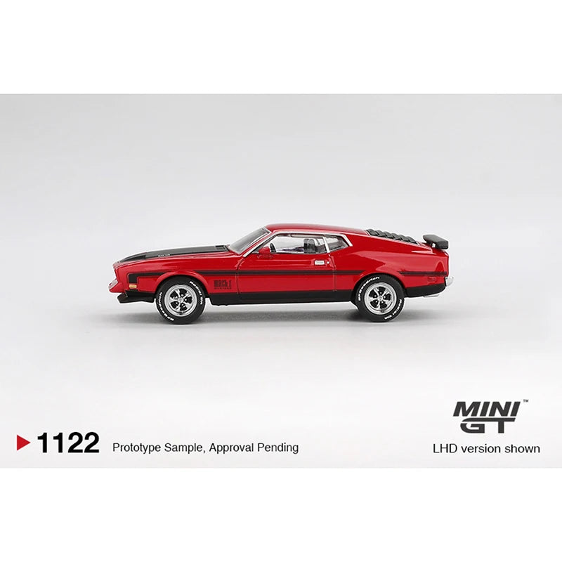 MINI GT 1122 1 64 Ford Mustang Mach1 1971 Race Red 1:64 Diecast