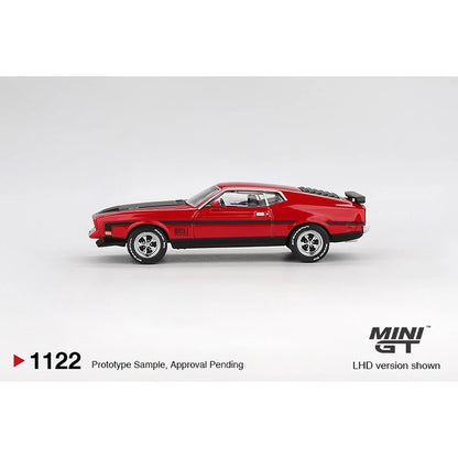 MINI GT 1122 1 64 Ford Mustang Mach1 1971 Race Red 1:64 Diecast
