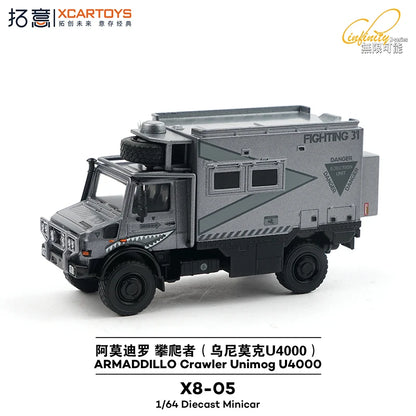 XCARTOYS Crawler Unimog U4000 1 64 Metal Plastic Parts X8 1:64 Diecast