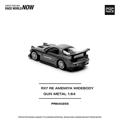 Pop Race 1 64 RX-7 Fd3s Re Amemiya Widebody Gun 1:64 Diecast