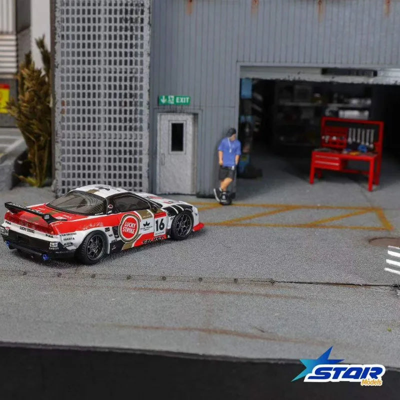 Honda NSX Widebody NA1 Red and White Star 1:64 Diecast