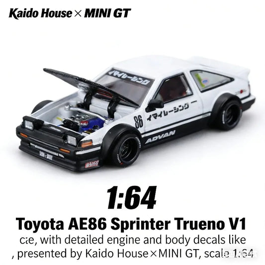 Toyota AE86 Street V1 MINI GT Kaido House 1:64 Scale Diecast Model Car